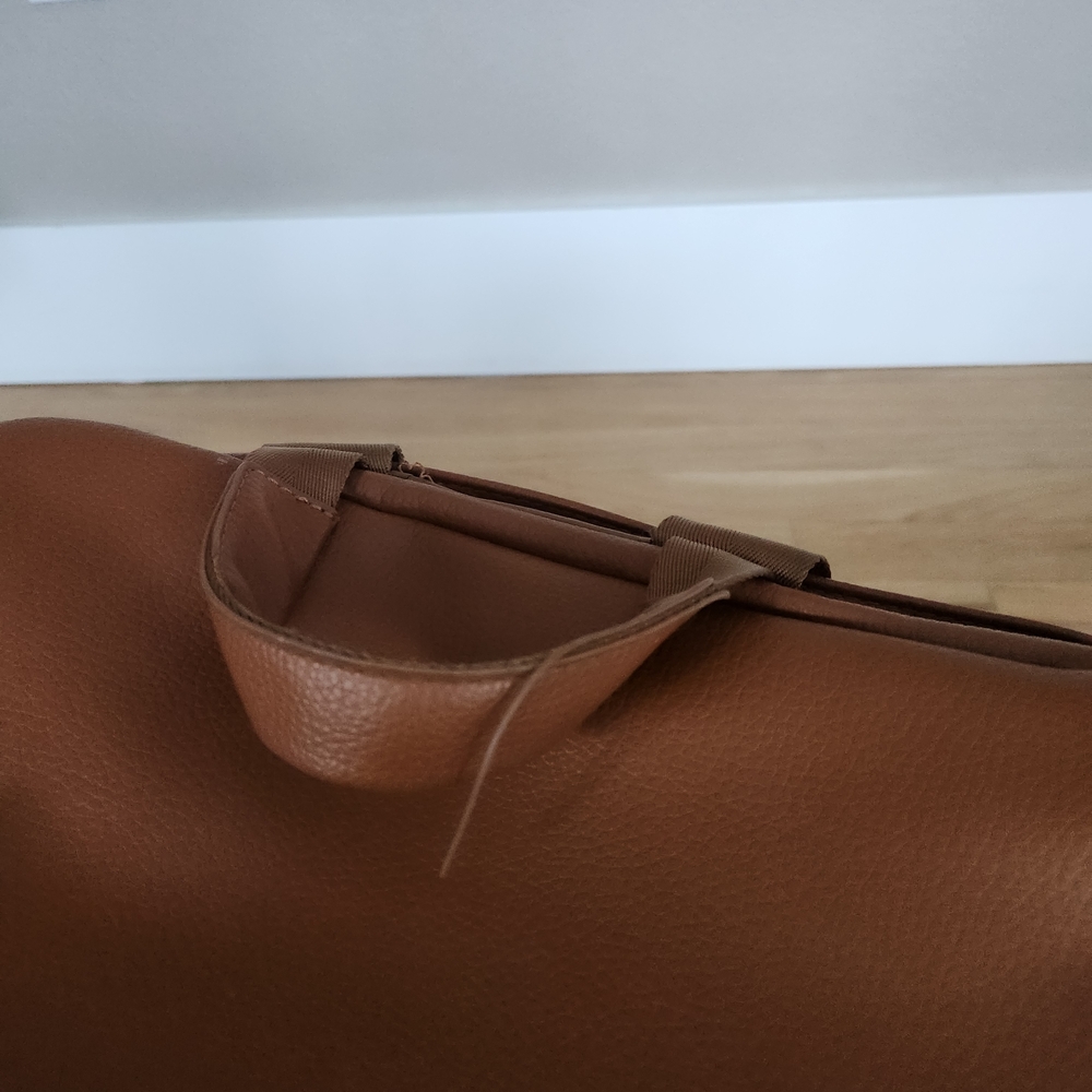 Fawn Leather Diaper Bag With Stroller Straps - Picture 5 of 7
